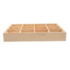 TEHAUX Wooden Sock Organizer with 12 Compartments, Space-efficient and Sturdy Drawer Divider for Socks and Underwear Storage, Compact Wardrobe Organizer for Closet or Dresser