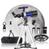 Telescope for Adults High Powered, 70mm Aperture 400mm Refractor Telescope for Kids 8-12 and Beginners, Portable Astronomy Telescopes with Adjustable Tripod, Phone Adapter and Carry Bag