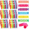 Teling 144 Pcs Mini Highlighters Bulk for Goodie Bags, 6 Colors Candy Shaped Pastel Highlighter Pens with Geometry Patterns, Party Favors, Classroom Prizes, Teacher Rewards, Birthday Gift Bag Stuffers