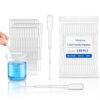 Tellegloww 250 Pcs 1.5ml Transfer Pipettes, Non-sterile Fine Tip Ldpe Liquid Droppers, Easy-Grip Non-Slippery Disposable Plastic Eye Pipet for Lab, Essential Oils & Crafts, Science Chemical Resistant