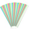 Tenare 20 Pack 12 Inch Clear Ruler Bulk for Kids Classroom School Supplies Plastic Rulers with Inches and Metric for Students Teachers Back to School(Multicolor)