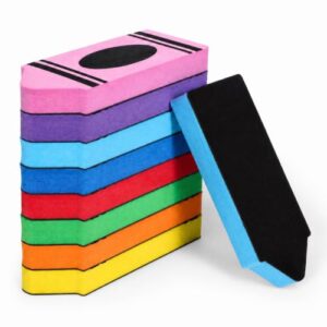 Tenceur 16 Pack Back to School Crayon Magnetic Dry Erasers Classroom Decor