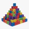 Tenceur 50 Packs Magnetic Dry Erase Erasers Bulk 2" x 2" Mini Whiteboard Dry Erasers Chalkboard Cleaner Wiper for Classroom, School, Home, and Office Supplies, 5 Assorted Colors Crayon Design