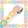 Tenceur 65.6 Feet Floral Bulletin Board Borders 9 Styles,Pastel Daisy