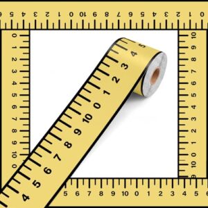 Tenceur 65.6 ft Composition Notebook Bulletin Board Border,Ruler,Yellow