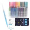 tesrhino 42 Colors Glitter Gel Pens, 1.0mm Fine Tip Smooth Ink Art Markers