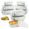 Texvora 9 Pcs Stainless Steel Food Storage Containers with Airtight Lids, Leakproof Bento Lunch Boxes, Stackable and Nestable Meal Prep Food Containers, Oven, Dishwasher, Freezer Safe for Kitchen