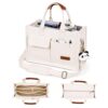 Thalassumbag Canvas Travel Tote Bag with Zipper for Women Teacher Crossbody