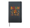 Thanksgiving Bruh Give Thanks Turkey Day Fall Women Men Kids Hardcover Journal, Black