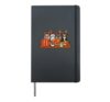 Thanksgiving Cats Dinner Feast Vintage Fall Turkey Pumpkin Hardcover Journal, Black