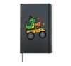 Thanksgiving Dino Truck Fall Trex Toddler Boys Kids Hardcover Journal, Black
