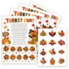 Thanksgiving Find The Turkey Scavenger Hunt Game, 12 Count Number Stickers