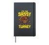 Thanksgiving Im Sassy Turkey Fall Women Girls Kids Youth Hardcover Journal, Black