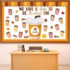 Thanksgiving Latte Bulletin Board 3D Fall Coffee Cup Cutout Classroom Decor