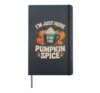 Thanksgiving Pumpkin Spice Fall Season Autumn Hardcover Journal, Black