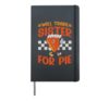 Thanksgiving Will Trade Sister For Pie Fall Family Kids Hardcover Journal, Black