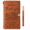 Thank You Gifts for Women Men，Leather Journal Notebook with Pen Set
