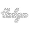 Thank You Metal Cutting Dies, Carbon Steel Die Cuts for Card Making Scrapbooking, Silver 3x1.7in