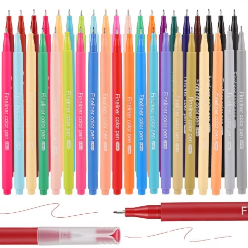 Thboxes 40 Colors Fine Tip Colored Pens Set, 0.4mm