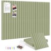 Thboxes Large Cork Board 36" x 24", 6-Pack Pin Board with 30 Pushpins, Felt Bulletin Boards Tiles, Cork Boards for Office Decor Walls Organizer Classroom Decor, 40 Adhesive Tabs Included - Sage