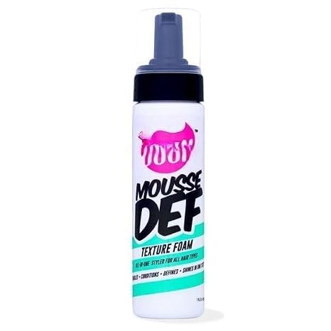 The-Douxs Lightweight volumizing and texturizing styling mousse that enhances shine, defines curls, controls frizz, and provides long-lasting flexible hold for all hair types 7 fl oz