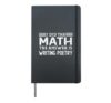 The Answer Is Writing Poetry Funny Math Teacher Student Hardcover Journal, Black