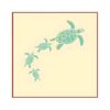 The Artful Stencil Sea Turtle Family Stencil - Reusable Mylar 10.5 x 10.5