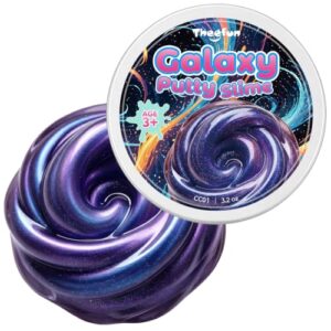Theefun Galaxy Putty Slime for Kid, Therapy Putty 3.2oz Bouncing Fidget Toy