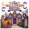 The Halloween Hotel Coloring Book for Adults, Teens & Halloween Lovers: Spooky and Fun Hotel Scenes with Ghosts, Witches, Vampires, Mummies, Monsters and Haunted Adventures