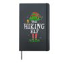The Hiking Elf Group Matching Family Christmas Hiker Funny Hardcover Journal, Black