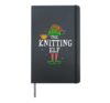 The Knitting Elf Group Matching Family Christmas Funny Hardcover Journal, Black