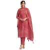 The kurti bazaar Indian Designer Traditional Style Stitched Salwar Kameez Pant for Women (US, Numeric, 34, Regular, Regular, Peach)