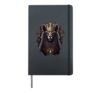 The majestic alpaca king with a crown Hardcover Journal, Black