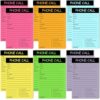 Thenshop 12 Pcs Phone Message Sticky Notes 4 x 6 Inch Self Stick Notes Bright Assorted Colors Sticky Pad for Home Office Call School Work Supplies