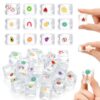 Thenshop 24 Pcs Fruit Ice Cube Stress Ball Fruit Filled Stress Relief Toy Employee Appreciation Gift for Office Coworker Classroom Prizes Birthday Back to School Party Favors