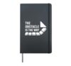 The Obstacle Stoic Philosophy Motivational Hardcover Journal, Black