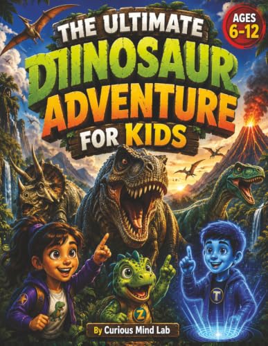 THE ULTIMATE DINOSAUR ADVENTURE FOR KIDS: 30 Time-Travel Missions Packed with Amazing Dinosaur Facts, Prehistoric Creatures, Fun Activities & ... Lab: 100 Mind-Blowing Facts STEM Adventures)