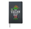 The Vegan Elf Group Matching Family Christmas Holiday Funny Hardcover Journal, Black
