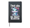 Thick Skin Big Heart Hippo Energy Cute Animal Bow Lover Hardcover Journal, Black