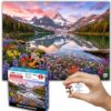 Think2Master Glacier Lake Reflections 1000 Pieces Large Format Jigsaw Puzzle: 13+, Teens, Adults & Families. Rocky Mountains Alpine Lake. Great Gift for Nature, Hiking, Camping. Size: 26.8” X 18.9”