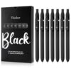 thinkor Gel Pens Black Ink, 7 Pcs 0.5mm Quick Dry Fine Point Smooth Writing