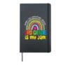 Third Grade Is My Jam First Day Of 3rd Grade Rainbow Teacher Hardcover Journal, Black