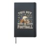This Boy Runs On Jesus And Football Faith Hardcover Journal, Black