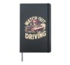 This Girl Is Driving Retro Muscle Car Skull Hardcover Journal, Black