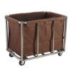 This Heavy Duty Laundry Cart with Wheels, Large Rolling Hamper, Removable Liner Bag, 12 Bushel Capacity, Commercial and Household Use, 440 lbs Load Capacity