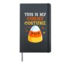 This Is My Corny Costume Candy Corn Halloween Men Women Hardcover Journal, Black