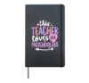 This Teacher Loves Her Preschoolers T-Shirt Valentines Day Hardcover Journal, Black