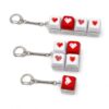THLUSDY 3Pcs Keyboard Fidget, Portable Keyboard Clicker Fidget, Mini Keyboard Keychain for Anxiety Relief & Focus, Stress Relief Gift for Adults Teens, Ideal for Office School Travel (Red)
