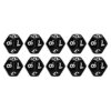 Thonlai 40Pcs 12 Sided Dice Easy to Read Polyhedral Dice for Mini Games and School Supplies (Black)