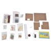 Thonlai Miniature Doll House Easy Assembly Kit for Family Fun Ages 14+ EcoFriendly Composite Wood 10.6x7.7x6.5in